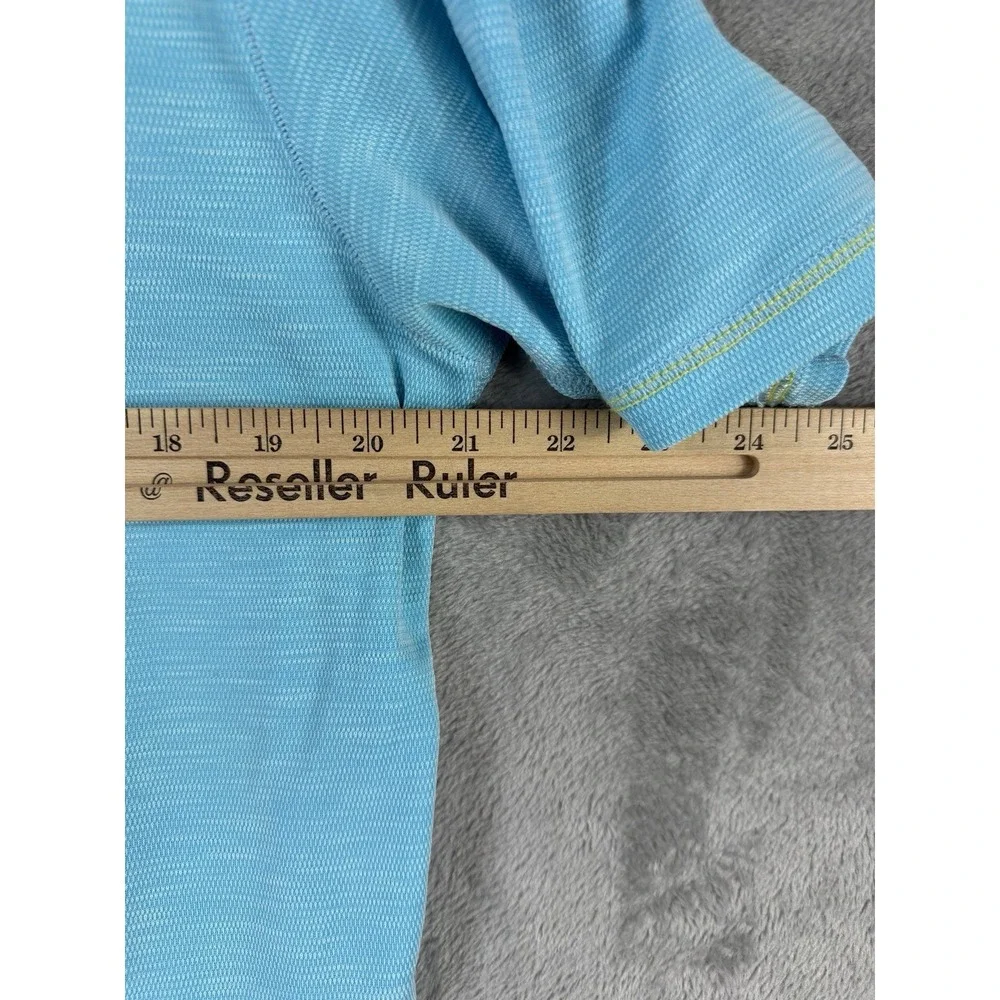 Tommy Bahama IslandZone Polo Shirt Mens Medium Blue Performance Golf